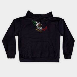 Mexico Outline Maze & Labyrinth Kids Hoodie